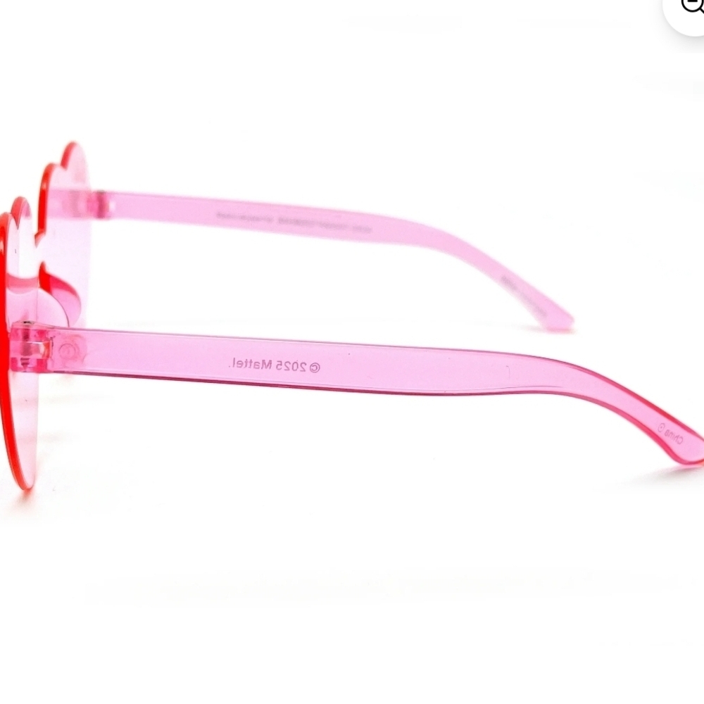 Barbie Girl's Pink Heart Shaped Fashion Sunglasses w/ Matching Headband and Bow - Picture 4 of 8